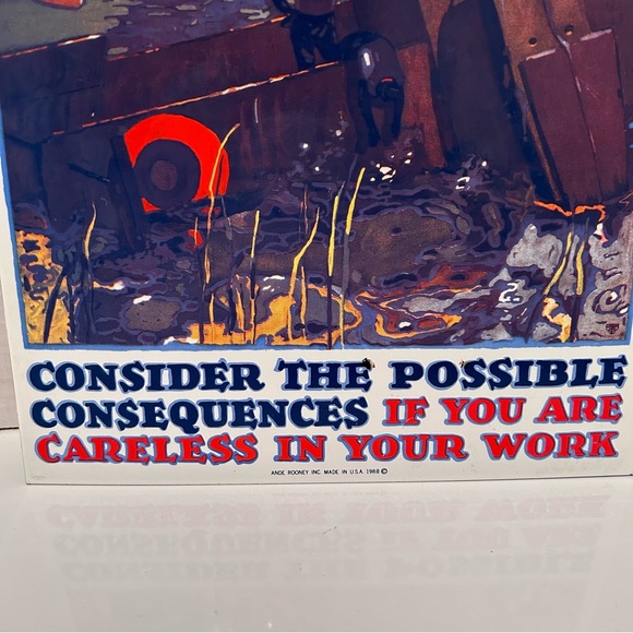 Ande Rooney Porcelain on Steel Aviation Warning Sign, 1988 - Picture 3 of 6